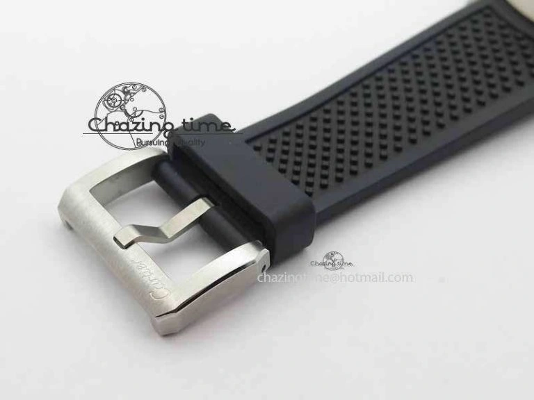 Calibre De Cartier Diver JJF 1:1 Best Edition SS RG Black Dial On Black Rubber Strap A23J Stretchable 6291