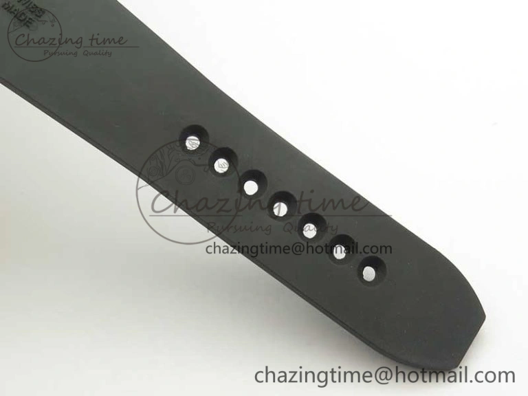 OdorResistant Calibre De Cartier Diver RG Black RG Bezel JF 1:1 Best Edition On Black Rubber Strap A23J 6238