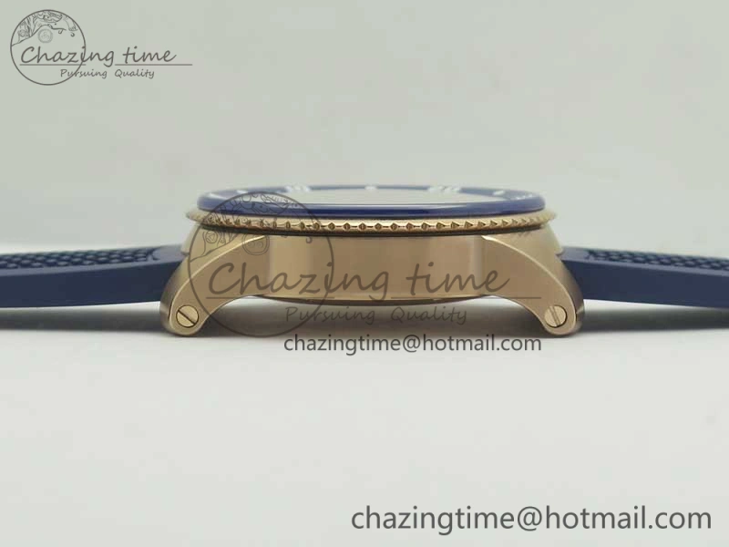 Calibre De Cartier Diver RG Blue RG Bezel JF 1:1 Best Edition On Blue Rubber Strap A23J OdorResistant 6239