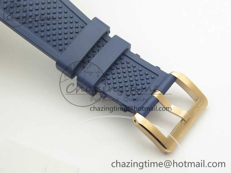 Calibre De Cartier Diver RG Blue RG Bezel JF 1:1 Best Edition On Blue Rubber Strap A23J OdorResistant 6239