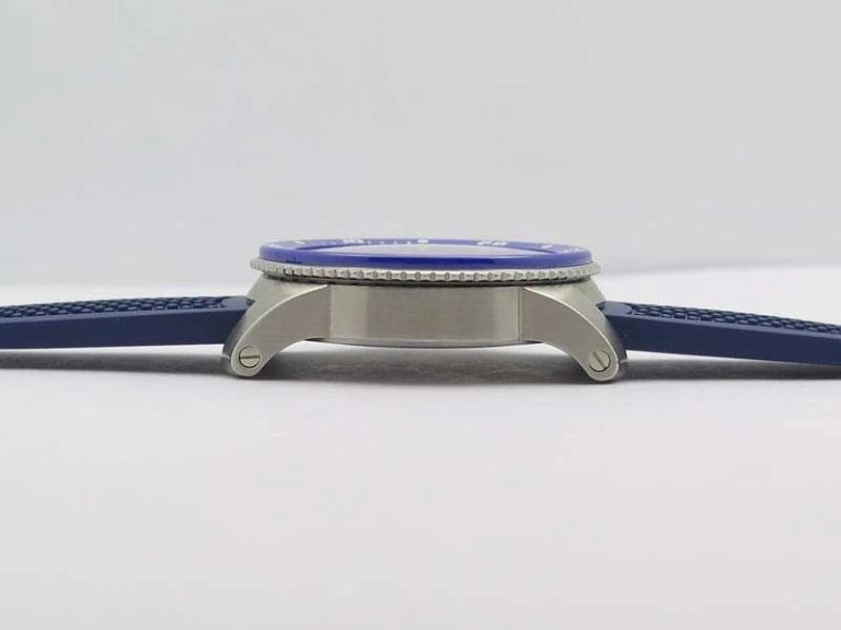Breathable Calibre De Cartier Diver SS Blue JJF 1:1 Best Edition On Blue Rubber Strap A23J 6284