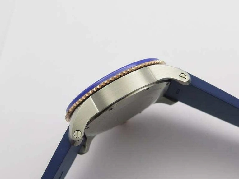 Calibre De Cartier Diver SS RG Blue JJF 1:1 Best Edition On Blue Rubber Strap A23J Contemporary 6283