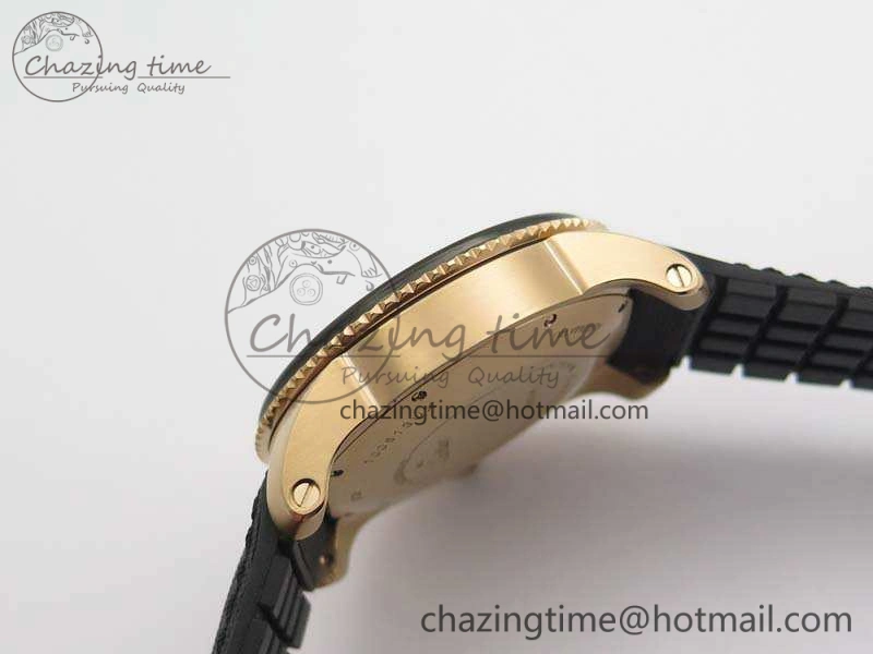 Calibre De Cartier Diver TF 1:1 Best Edition RG Black Dial On Nylon Black Rubber Strap A23J Neat 6278
