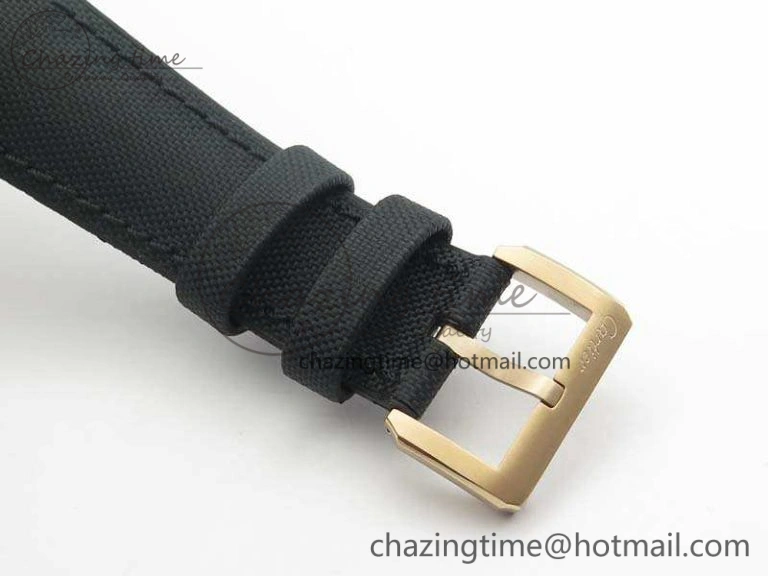 Calibre De Cartier Diver TF 1:1 Best Edition RG Black Dial On Nylon Black Rubber Strap A23J Neat 6278