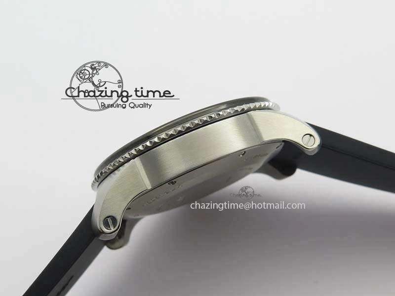 Calibre De Cartier Diver TF 1:1 Best Edition SS Black Dial On Black Rubber Strap A23J TravelReady 6323