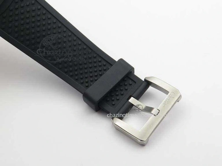 Calibre De Cartier Diver TF 1:1 Best Edition SS Black Dial On Black Rubber Strap A23J TravelReady 6323