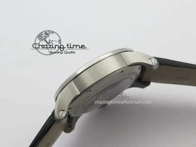Calibre De Cartier SS JF Best Edition White Dial On Black Leather Strap A23J NewStyle 6313