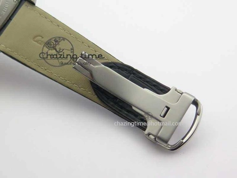 Calibre De Cartier SS JF Best Edition White Dial On Black Leather Strap A23J NewStyle 6313