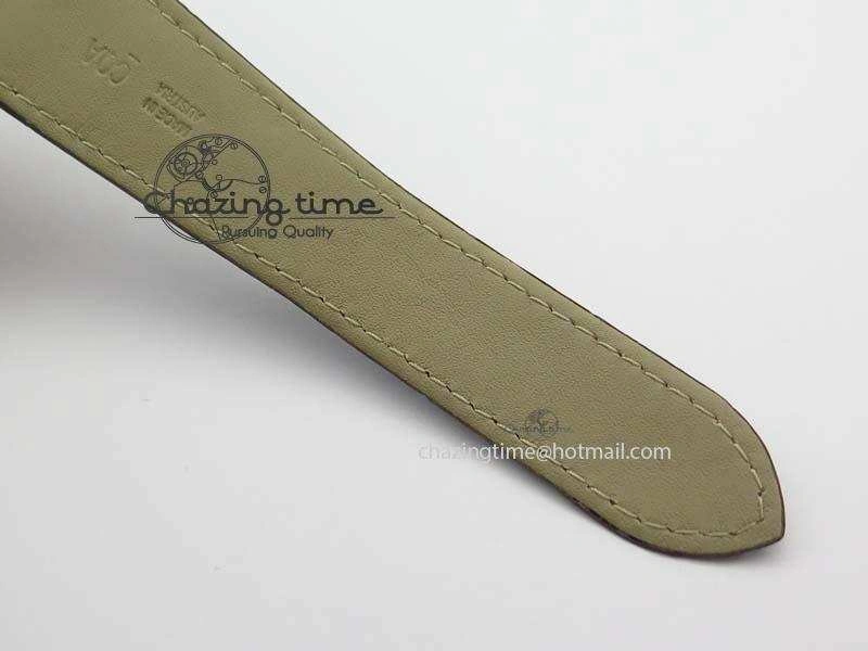 Calibre De Cartier SS RG JF Best Edition White Dial On Brown Leather Strap A23J Cozy 6312