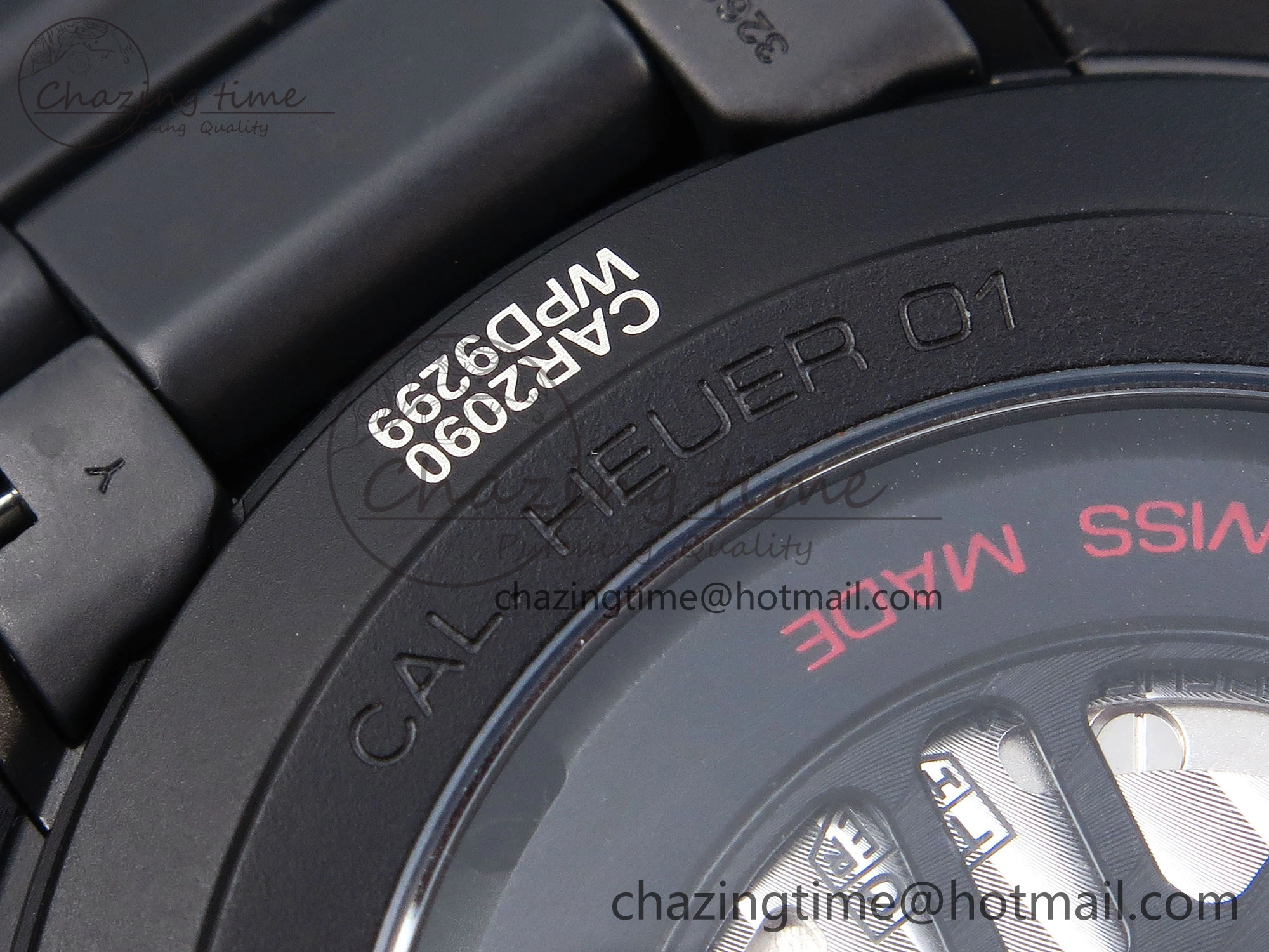 MoistureWicking Calibre Heuer 01 Chrono 43mm Ceramic XF 1:1 Best Edition Skeleton Dial Red Hand on Ceramic Bracelet A 9652