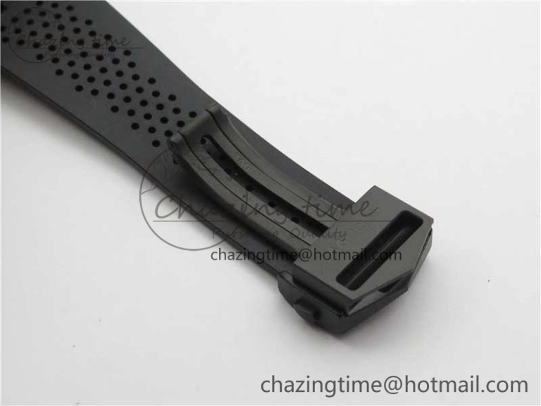 QuickDry Calibre Heuer 01 Chrono 43mm Ceramic XF 1:1 Best Edition Skeleton Dial on Black Rubber Strap A 9678