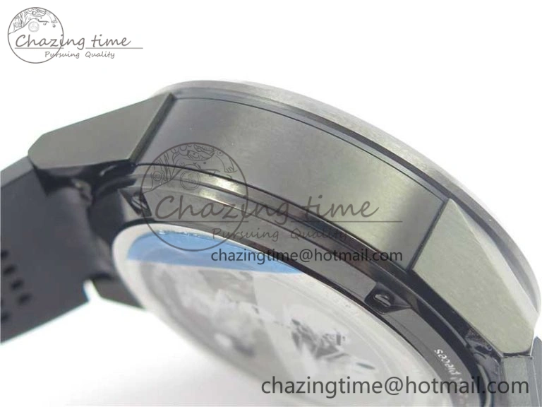 ModernLook Calibre Heuer 01 Chrono 43mm PVD XF 1:1 Best Edition Gray Dial on Black Rubber Strap A 9674