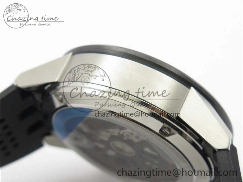 Calibre Heuer 01 Chrono 43mm SS XF 1:1 Best Edition Skeleton Dial Red Hand on Black Rubber Strap A WellDesigned 9665