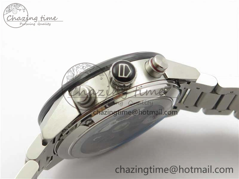 Calibre Heuer 01 Chrono 43mm SS XF 1:1 Best Edition Skeleton Dial Red Hand on SS Bracelet A ZeroBulk 9680