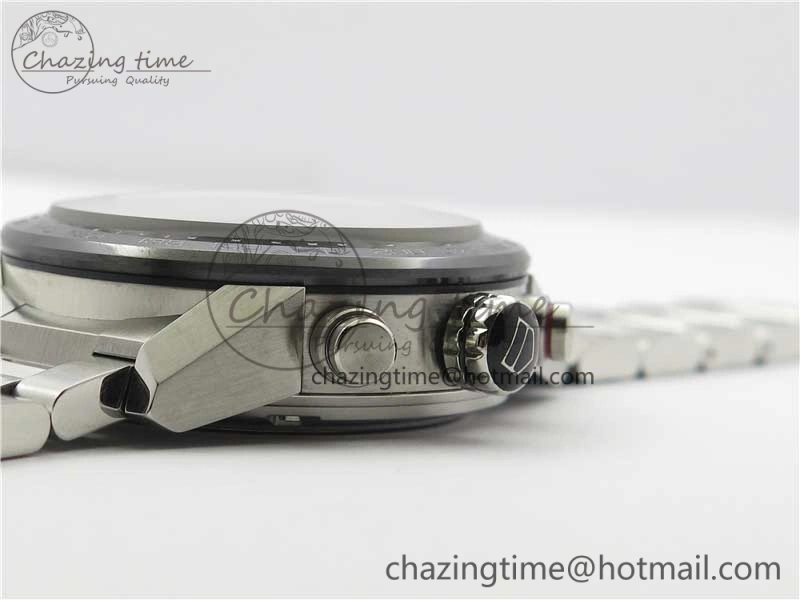 Calibre Heuer 01 Chrono 43mm SS XF 1:1 Best Edition Skeleton Dial Red Hand on SS Bracelet A ZeroBulk 9680