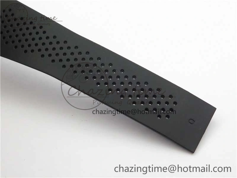 Sporty Calibre Heuer 01 Chrono SS XF 1:1 Best Edition Black Dial on Black Rubber Strap A 9666