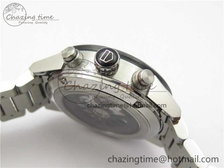 Calibre Heuer 01 Chrono SS XF 1:1 Best Edition Black Dial on SS Bracelet Strap A Refined 9669