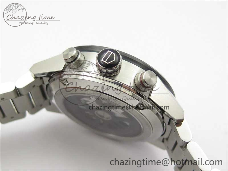 Calibre Heuer 01 Chrono SS XF 1:1 Best Edition Black Dial on SS Bracelet Strap A Refined 9669