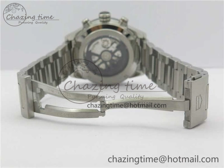 Calibre Heuer 01 Chrono SS XF 1:1 Best Edition Black Dial on SS Bracelet Strap A Refined 9669