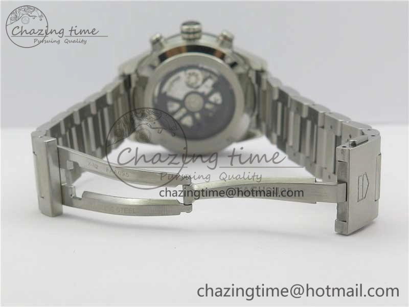 Calibre Heuer 01 Chrono SS XF 1:1 Best Edition Black Dial on SS Bracelet Strap A Refined 9669