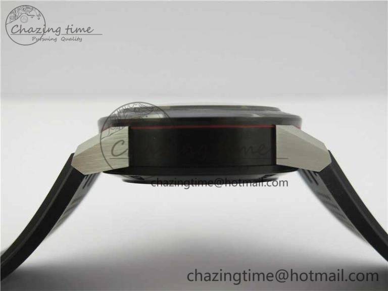 Calibre Heuer 01 Chrono SS PVD XF 1:1 Best Edition Skeleton Dial Red Hand on Black Rubber Strap A GoAnywhere 9667