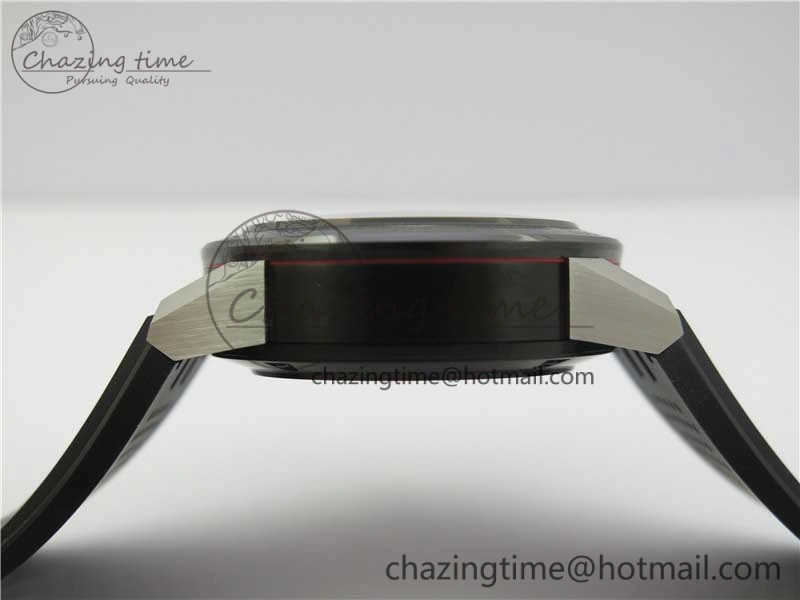 Calibre Heuer 01 Chrono SS PVD XF 1:1 Best Edition Skeleton Dial Red Hand on Black Rubber Strap A GoAnywhere 9667
