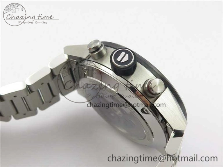 TimelessDesign Calibre Heuer 01 Chrono SS PVD XF 1:1 Best Edition Skeleton Dial Red Hand on SS Bracelet A 9672