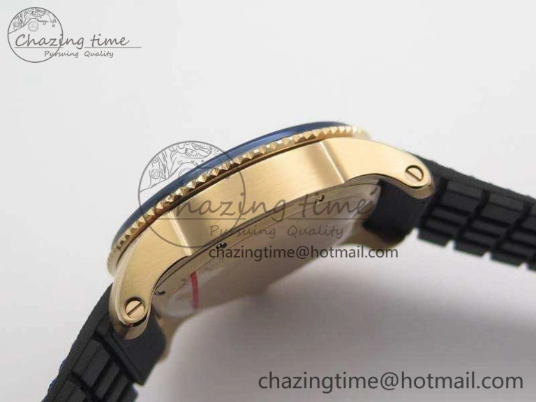 Thermal Calibre de Cartier Diver TF 1:1 Best Edition RG Blue Dial On Nylon Black Rubber Strap 23J Movement 6268