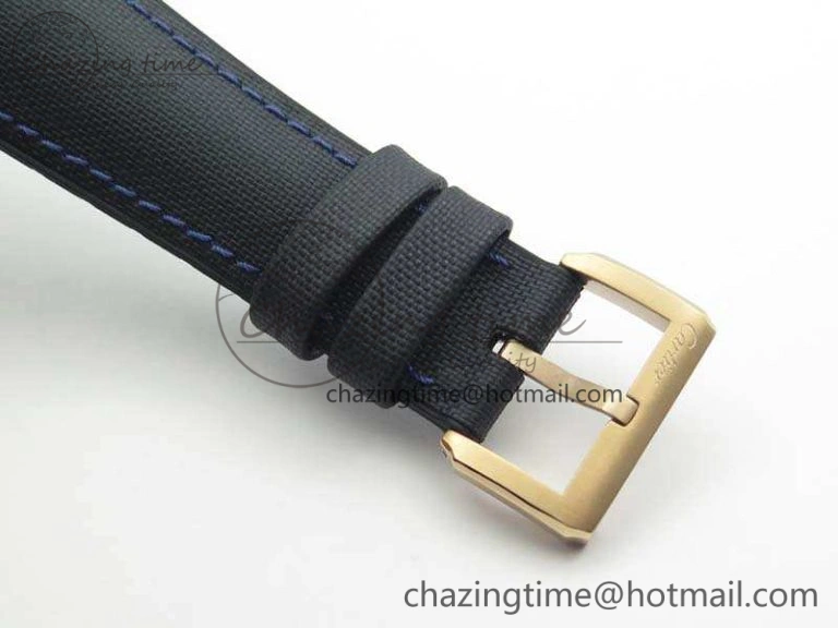 Thermal Calibre de Cartier Diver TF 1:1 Best Edition RG Blue Dial On Nylon Black Rubber Strap 23J Movement 6268