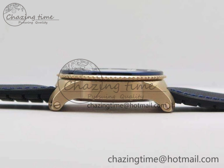 Thermal Calibre de Cartier Diver TF 1:1 Best Edition RG Blue Dial On Nylon Black Rubber Strap 23J Movement 6268