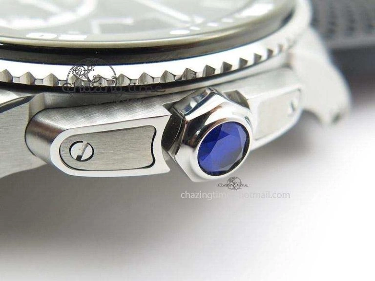 Calibre de Cartier Diver TF 1:1 Best Edition SS Black Dial on Black Rubber Strap MIYOTA Movement MultiPurpose 6374