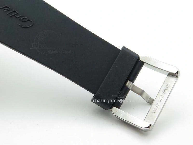 Calibre de Cartier Diver TF 1:1 Best Edition SS Black Dial on Black Rubber Strap MIYOTA Movement MultiPurpose 6374