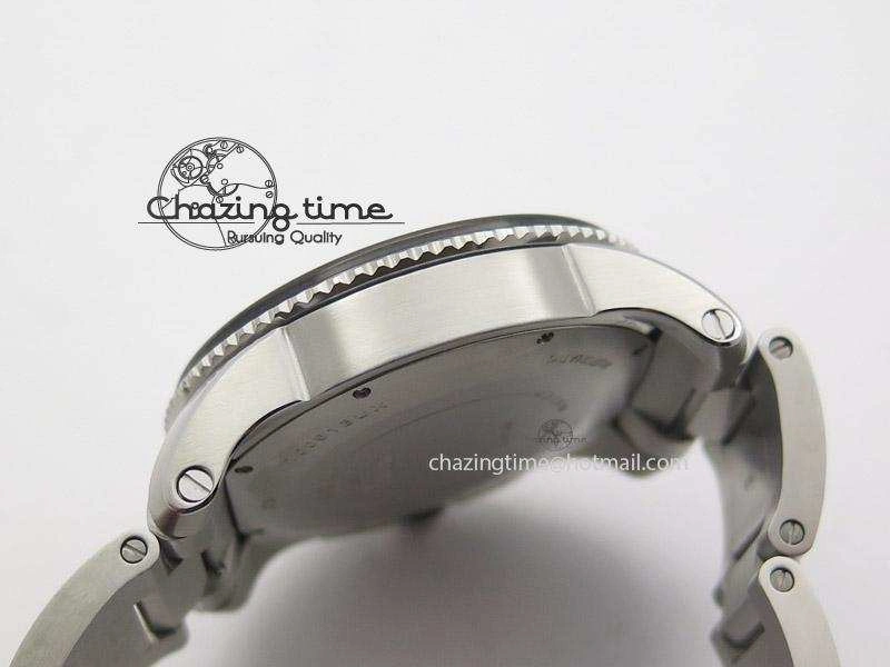 EasyMatch Calibre de Cartier Diver TF 1:1 Best Edition SS Black Dial on SS Bracelet MIYOTA Movement 6362