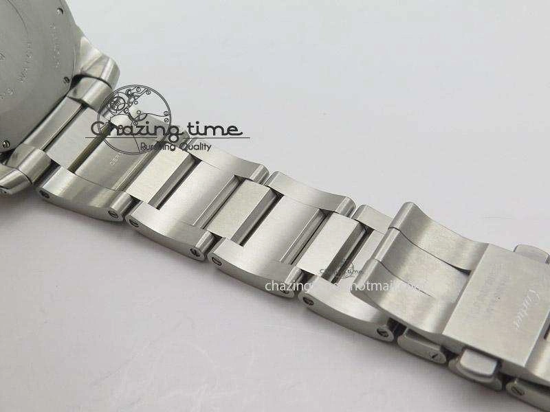 EasyMatch Calibre de Cartier Diver TF 1:1 Best Edition SS Black Dial on SS Bracelet MIYOTA Movement 6362