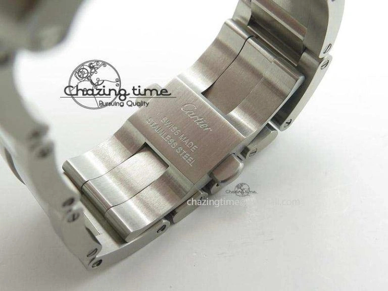 EasyMatch Calibre de Cartier Diver TF 1:1 Best Edition SS Black Dial on SS Bracelet MIYOTA Movement 6362