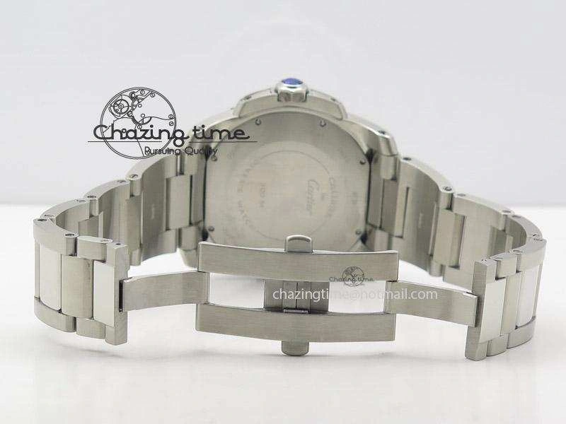 EasyMatch Calibre de Cartier Diver TF 1:1 Best Edition SS Black Dial on SS Bracelet MIYOTA Movement 6362