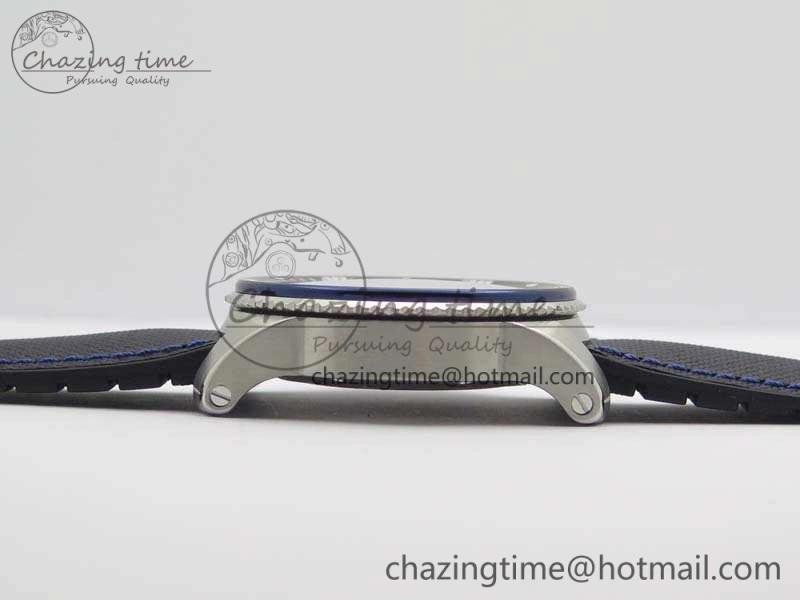 ZipUp Calibre de Cartier Diver TF 1:1 Best Edition SS Blue Dial On Nylon Black Rubber Strap 23J Movement 6270