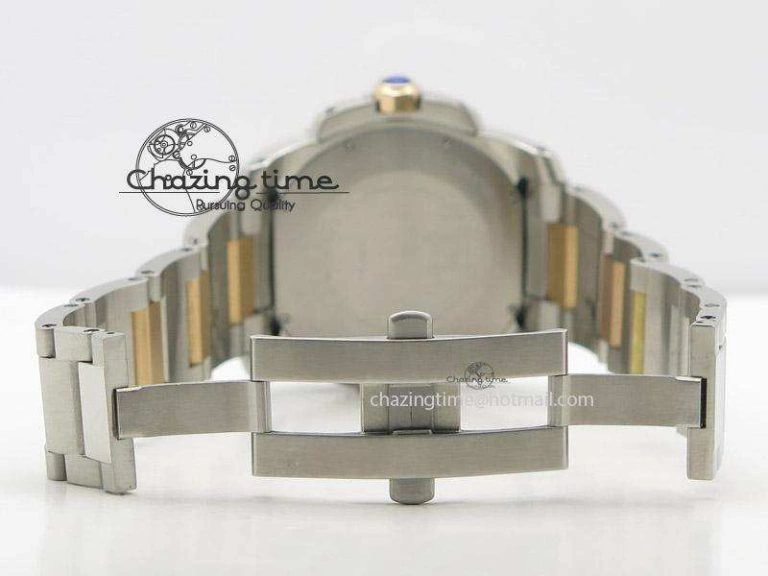 Calibre de Cartier Diver TF 1:1 Best Edition SS RG White Dial On SS RG Bracelet MIYOTA Movement Comfortable 6365