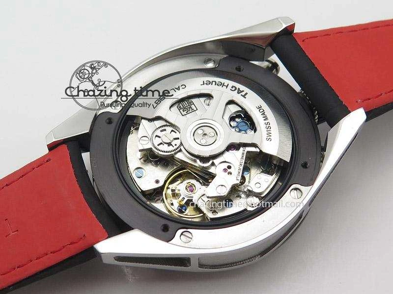 FashionForward Carrera 1887 Chrono V6F 1:1 Best Edition Gray Silver Dial On Black Leather Strap CAL 9714