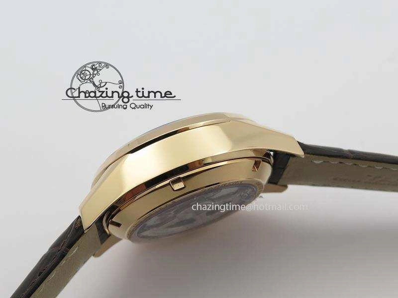 Carrera CAL1887 Chronograph 41mm RG V6F 1:1 Best Edition Gray Dial On Brown Leather Strap CAL Sleek 9707