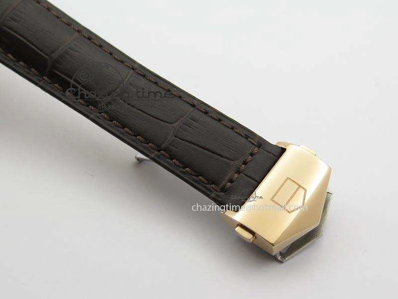 Carrera CAL1887 Chronograph 41mm RG V6F 1:1 Best Edition Gray Dial On Brown Leather Strap CAL Sleek 9707