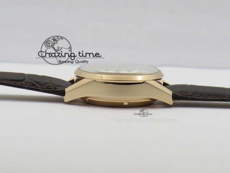 Carrera CAL1887 Chronograph 41mm RG V6F 1:1 Best Edition White Dial On Brown Leather Strap CAL Timeless 9704