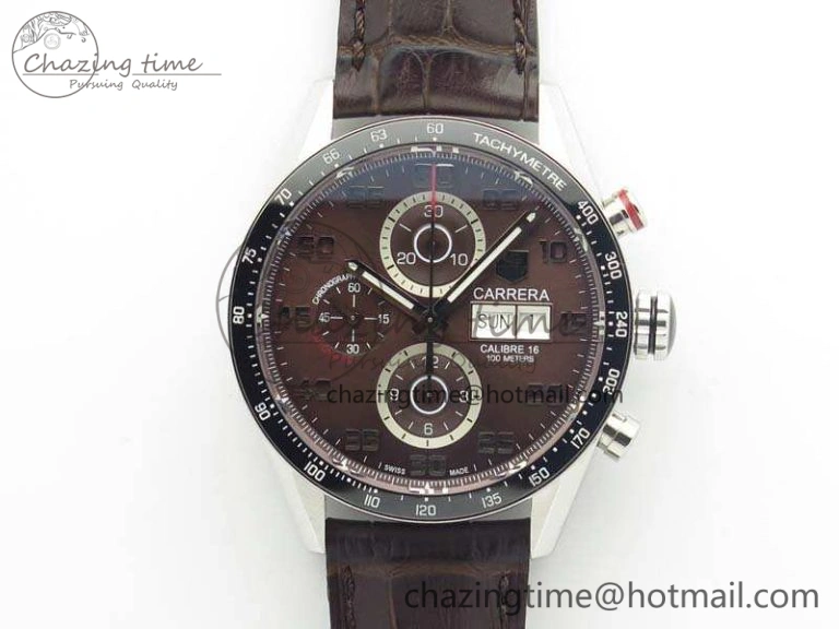Bold Carrera CAL1887 Chronograph 41mm SS V6F 1:1 Best Edition Blue Dial On SS Bracelet CAL 9715