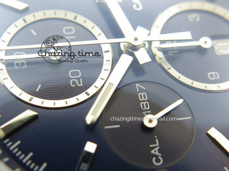 Bold Carrera CAL1887 Chronograph 41mm SS V6F 1:1 Best Edition Blue Dial On SS Bracelet CAL 9715