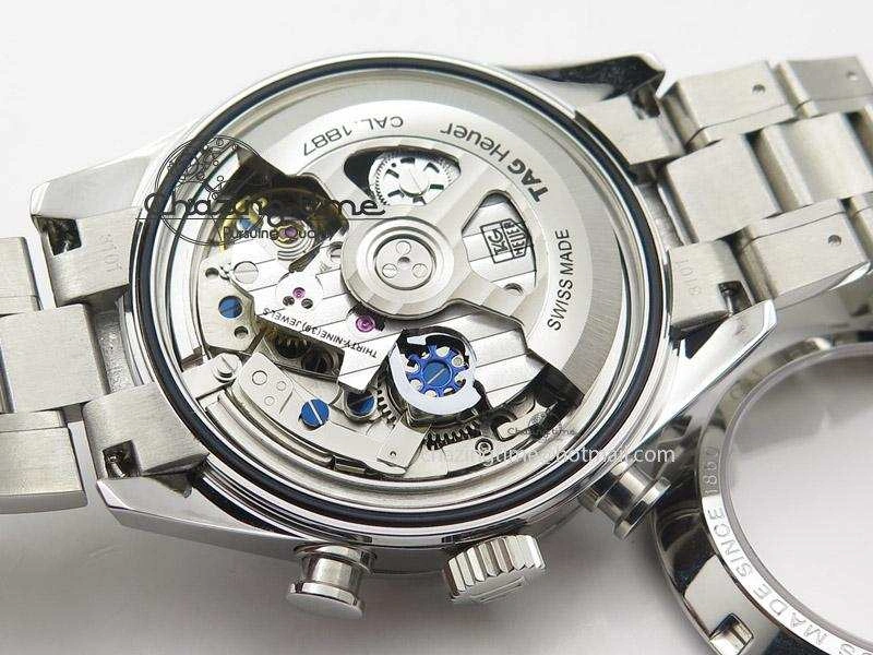 Bold Carrera CAL1887 Chronograph 41mm SS V6F 1:1 Best Edition Blue Dial On SS Bracelet CAL 9715