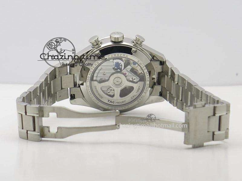 Bold Carrera CAL1887 Chronograph 41mm SS V6F 1:1 Best Edition Blue Dial On SS Bracelet CAL 9715