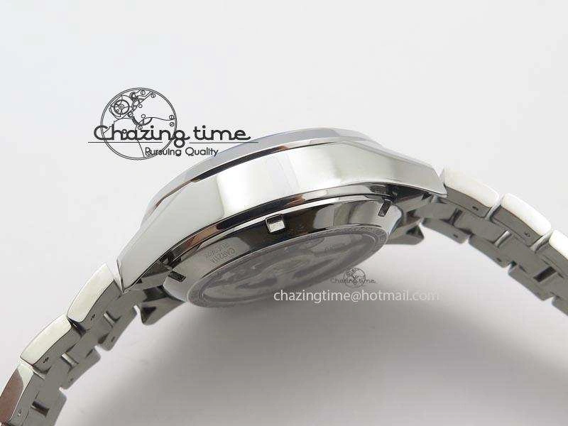 Thermal Carrera CAL1887 Chronograph SS V6F 1:1 Best Edition White Dial Blue Markers On SS Bracelet CAL 9705