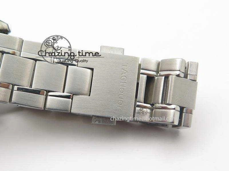 Thermal Carrera CAL1887 Chronograph SS V6F 1:1 Best Edition White Dial Blue Markers On SS Bracelet CAL 9705