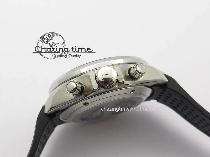 Vibrant Carrera Calibre 17 SS Black Dial On Black Rubber Strap A 9708