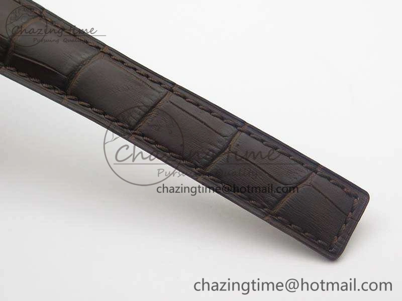 Youthful Carrera Calibre 1887 Day-Date SS V6F 1:1 Best Edition Ceramic Bezel Brown Dial On Leather Strap A 9691